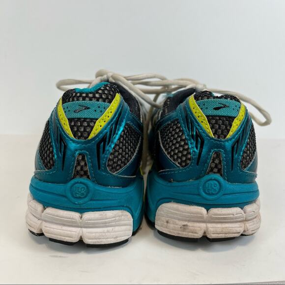 Brooks Ravenna 4 Blue + Lime Green Running Shoes Size Woman's 9.5 - Picture 5 of 7